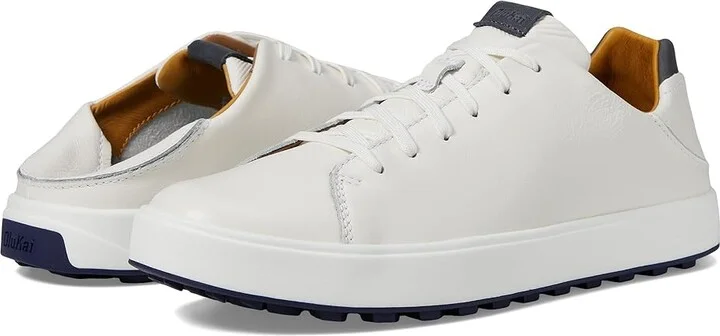 OluKai WAI'ALAE Men's Golf Shoes White/White : 7 D - Medium, Leather