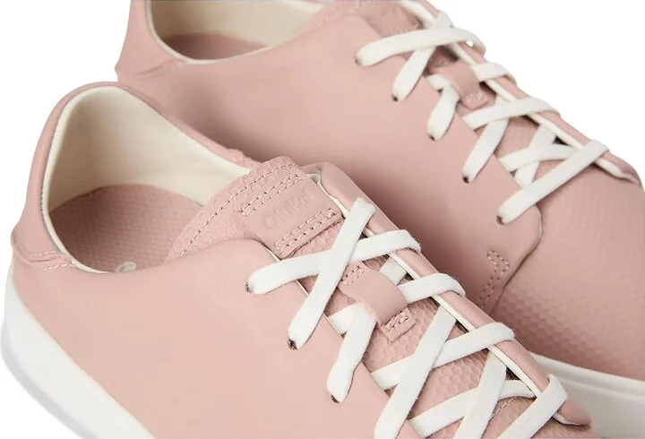 OluKai Wailea Women's Golf Shoes Soft Pink/Bright White : 11 B - Medium, Leather - Image 7