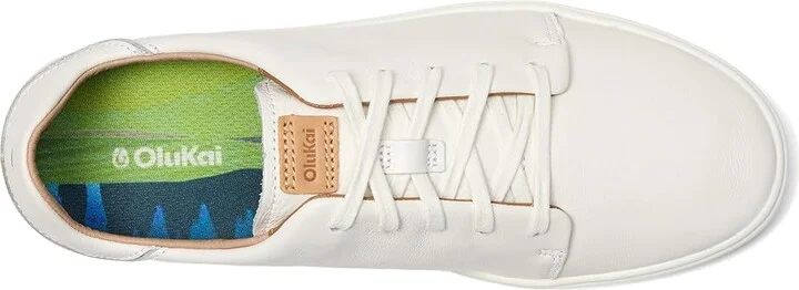 OluKai Wailea Women's Golf Shoes White / White : 9 B - Medium, Leather - Image 2