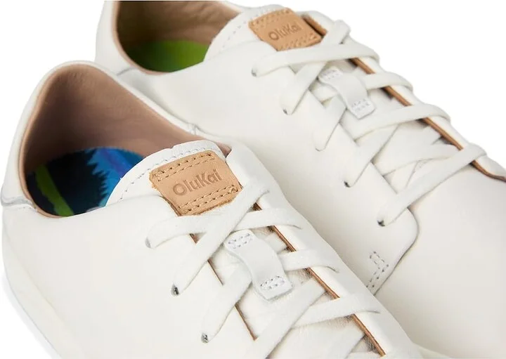 OluKai Wailea Women's Golf Shoes White / White : 9 B - Medium, Leather - Image 7
