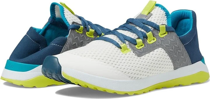 OluKai Wailuku Women's Shoes Bright White/Lagoon : 5 B - Medium, Suede