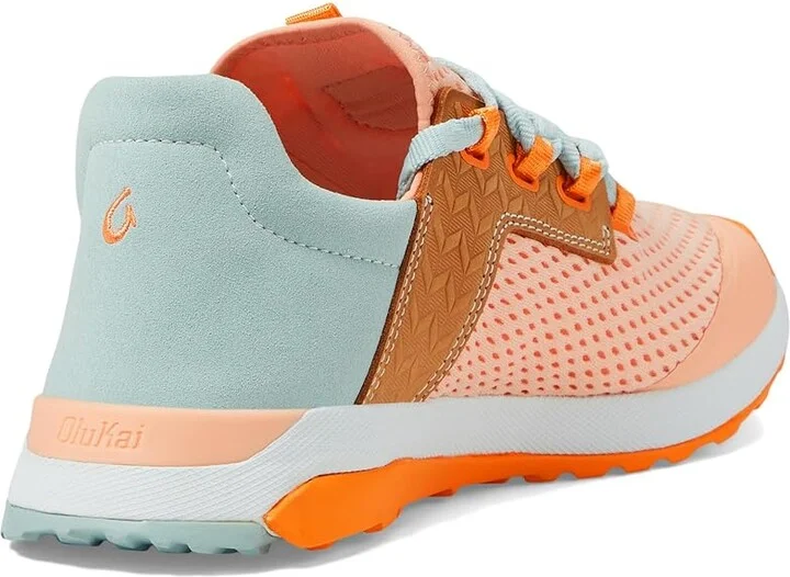 OluKai Wailuku Women's Shoes Peach/Swell : 7.5 B - Medium, Suede - Image 4