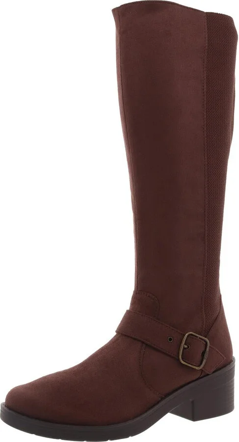 OLYMPIA Womens Zipper Man Made Knee-High Boots