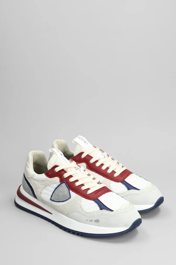 Olympique Low Sneakers In White Suede And Fabric - Image 2