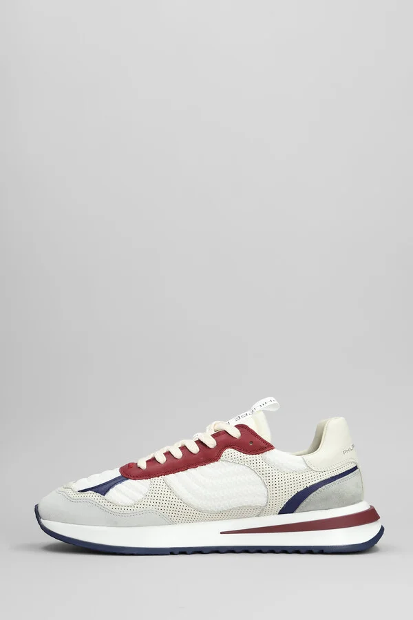 Olympique Low Sneakers In White Suede And Fabric - Image 3