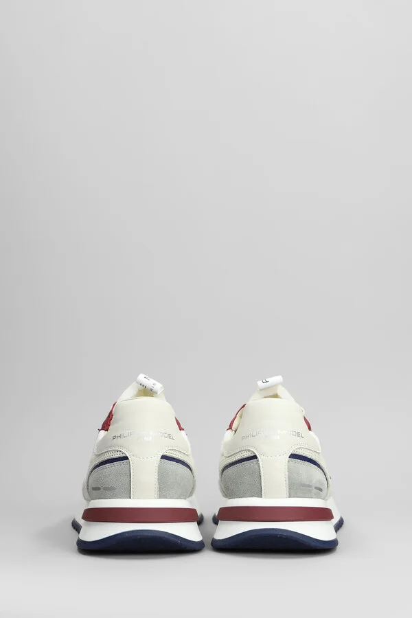 Olympique Low Sneakers In White Suede And Fabric - Image 4
