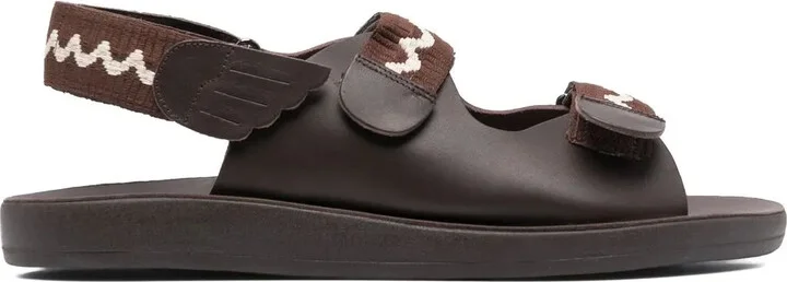 Olympos touch-strap leather sandals
