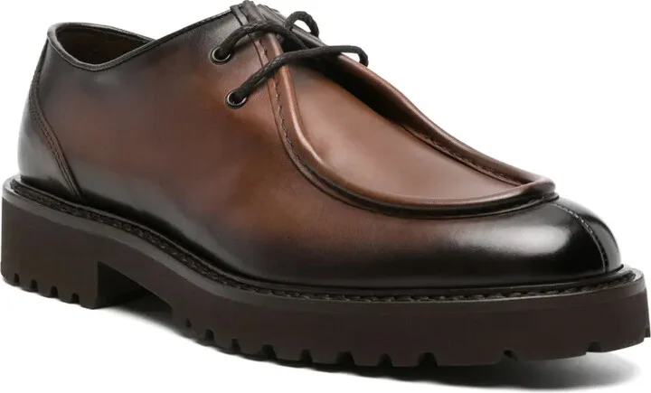 Ombré-Effect Leather Boat Shoes - Image 2