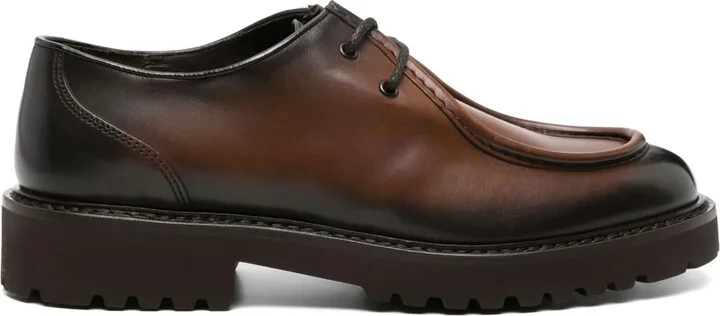 Ombré-Effect Leather Boat Shoes
