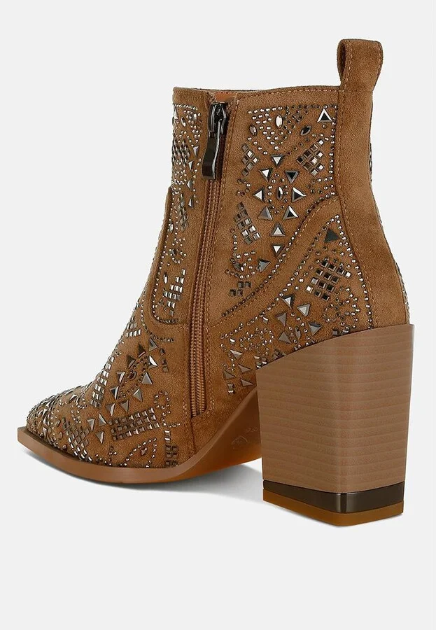 Omishi Stud Embellished Ankle Boots - Image 2