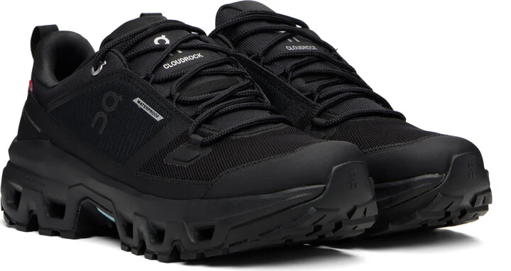On Black Cloudrock Low Waterproof Sneakers - Image 4