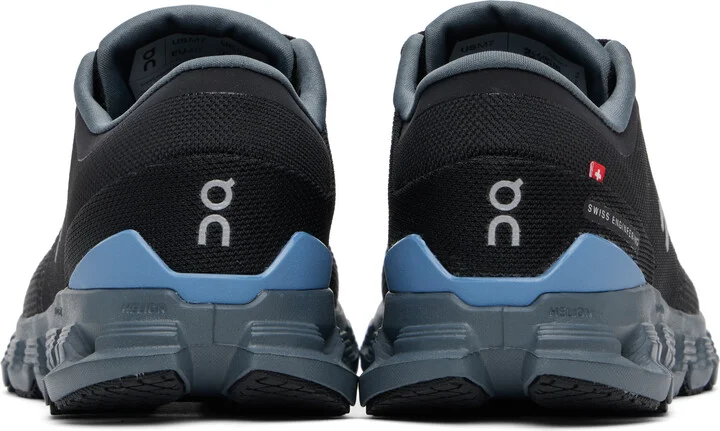 On Black & Navy Cloud X 4 Sneakers - Image 2