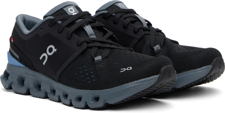 On Black & Navy Cloud X 4 Sneakers - Image 4