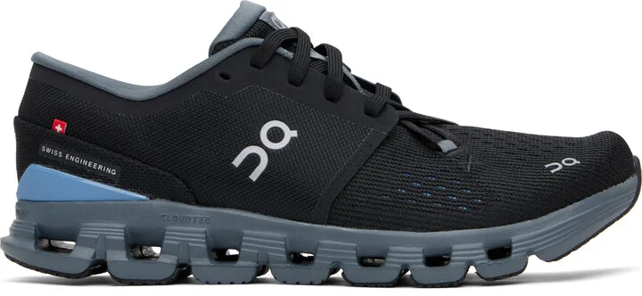 On Black & Navy Cloud X 4 Sneakers