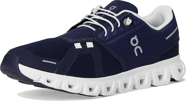 On Cloud 6 Men's Shoes Midnight/White : 7.5 M, Textile - Image 5