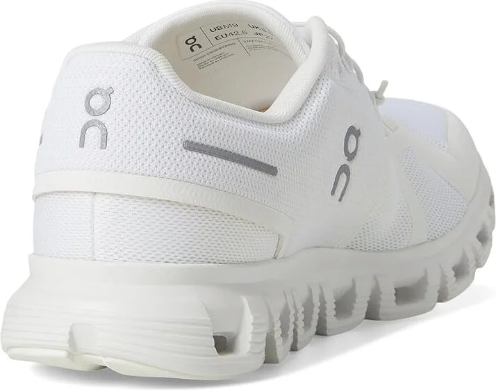 On Cloud 6 Men's Shoes White/White : 9 M, Textile - Image 4