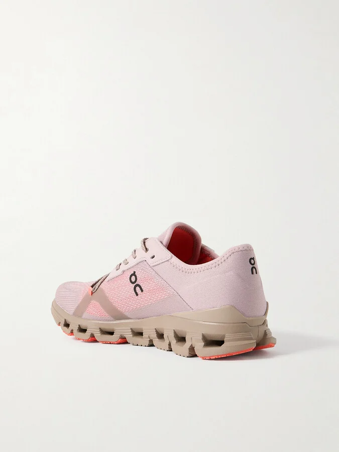 ON - Cloud X 4 Ad Rubber-trimmed Recycled-mesh Sneakers - Purple - Image 3