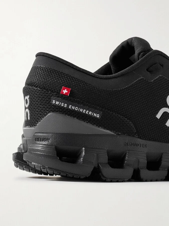 ON - Cloud X 4 Recycled-mesh Sneakers - Black - Image 4