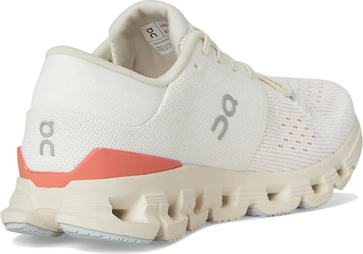 On Cloud X 4 Women's Shoes Ivory/Salmon : 5.5 M, Synthetic - Image 4