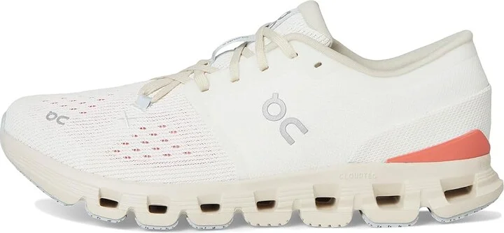 On Cloud X 4 Women's Shoes Ivory/Salmon : 5.5 M, Synthetic - Image 6