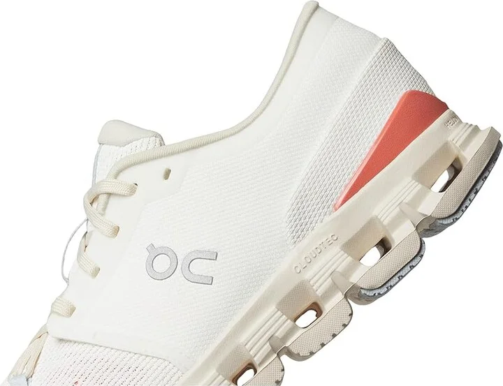On Cloud X 4 Women's Shoes Ivory/Salmon : 5.5 M, Synthetic - Image 7