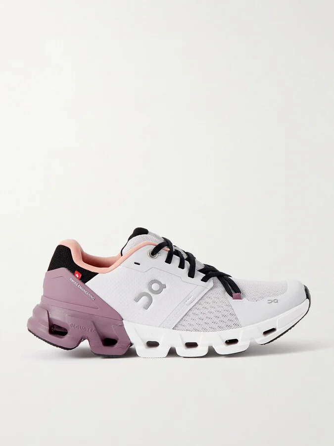 ON - Cloudflyer 4 Rubber-trimmed Color-block Mesh Sneakers - Purple