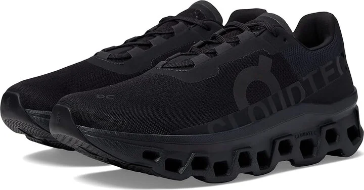 On Cloudmonster Men's Shoes All Black : 7 M, Textile/Synthetic