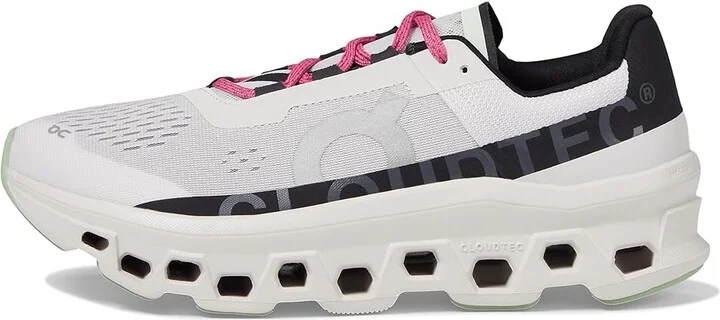On Cloudmonster Men's Shoes Frost/Black : 12.5 M, Textile/Synthetic - Image 5