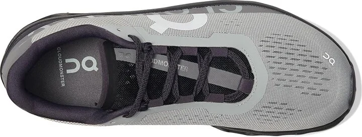 On Cloudmonster Men's Shoes Frost/Black : 12.5 M, Textile/Synthetic - Image 7