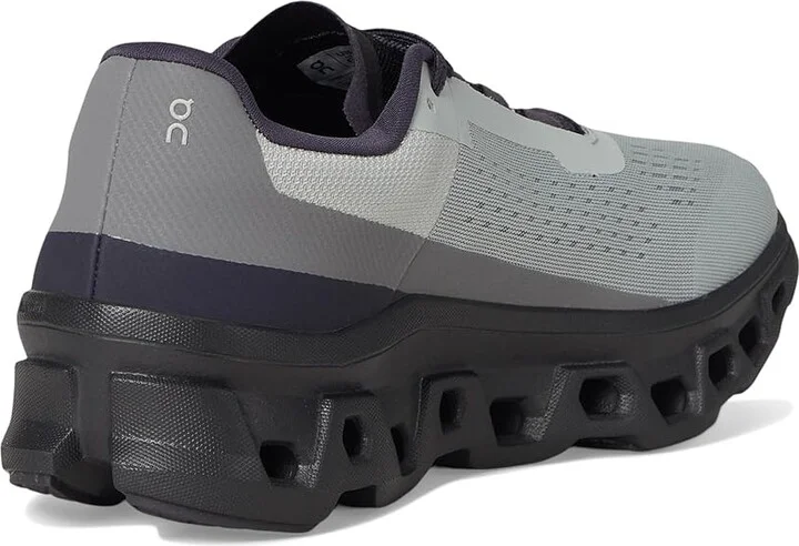 On Cloudmonster Men's Shoes Frost/Black : 12.5 M, Textile/Synthetic - Image 9