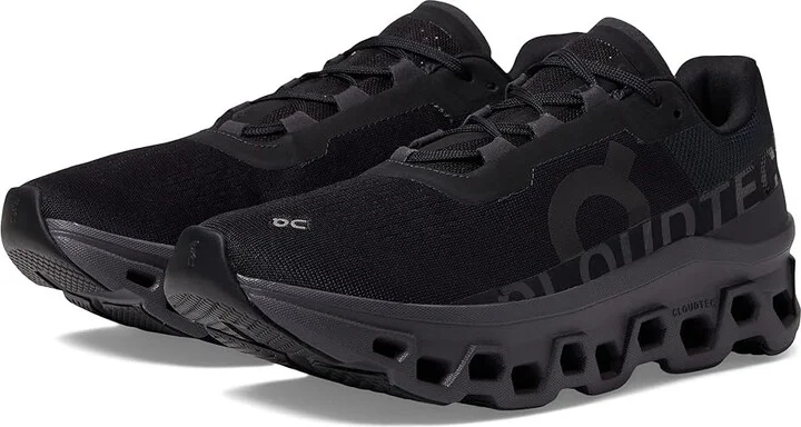 On Cloudmonster Women's Shoes Black/Magnet : 5 M, Textile/Synthetic
