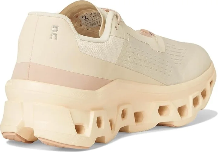 On Cloudmonster Women's Shoes Moon/Fawn : 6.5 M, Textile/Synthetic - Image 4