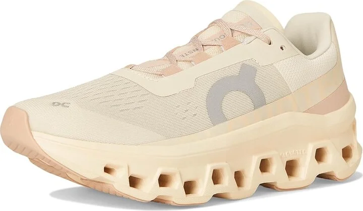 On Cloudmonster Women's Shoes Moon/Fawn : 6.5 M, Textile/Synthetic - Image 5