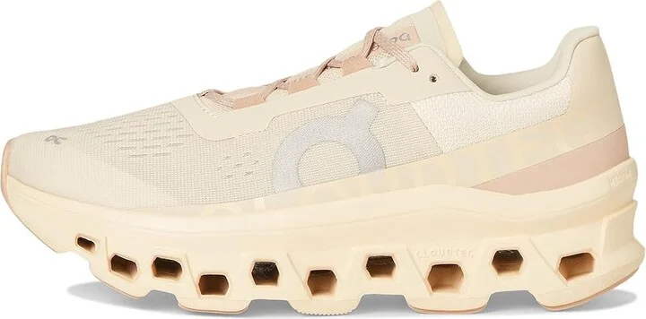 On Cloudmonster Women's Shoes Moon/Fawn : 6.5 M, Textile/Synthetic - Image 6