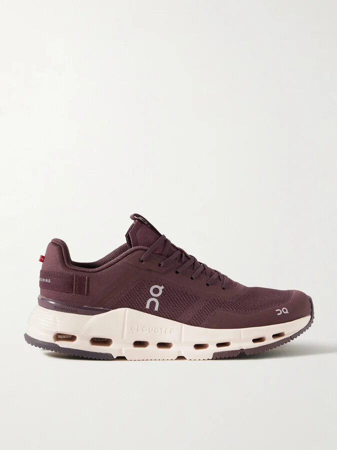 ON - Cloudnova Form 2 Felt And Rubber-trimmed Mesh Sneakers - Burgundy
