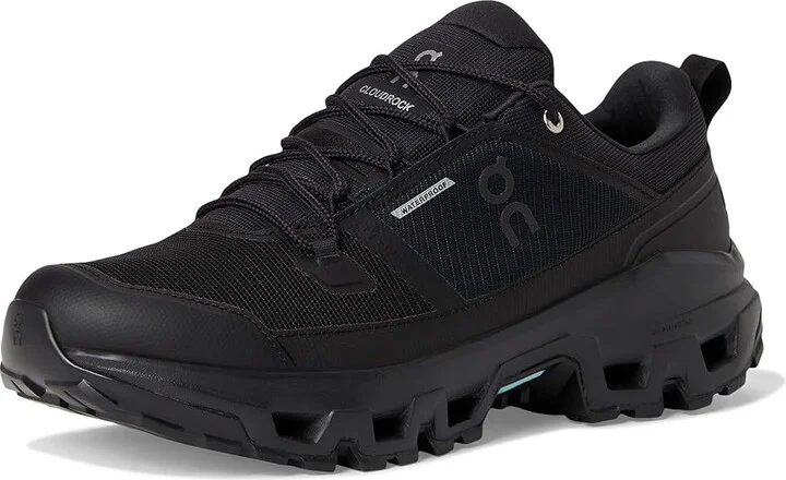 On Cloudrock Low Waterproof Men's Cross Training Shoes Black/Black : 7 M, Synthetic - Image 5