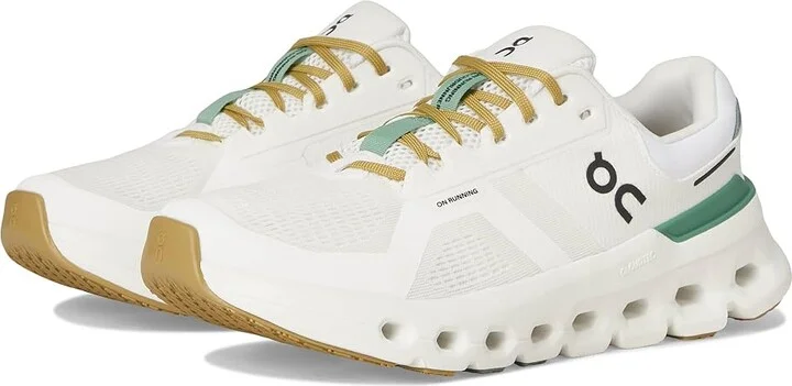 On Cloudrunner 2 Women's Shoes White/Green : 8 M, Synthetic/Textile