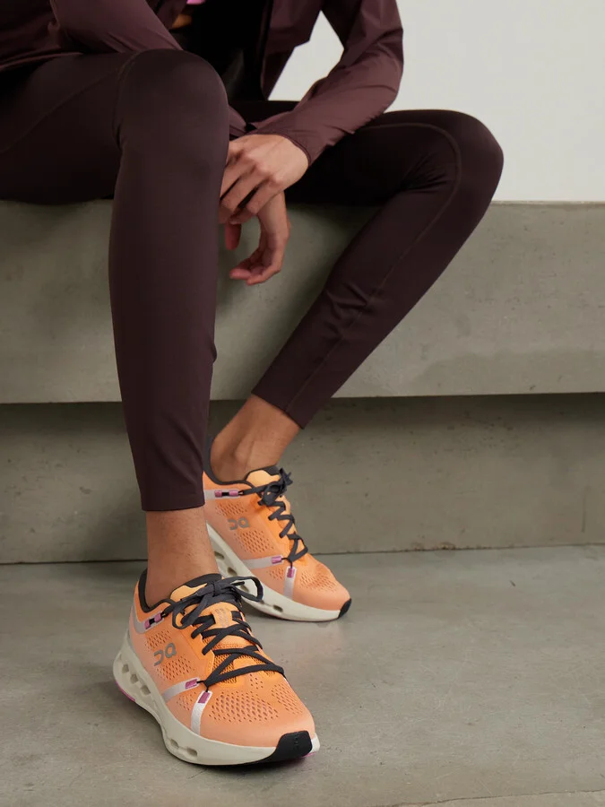 ON - Cloudsurfer 2 Rubber-trimmed Mesh Sneakers - Orange - Image 2