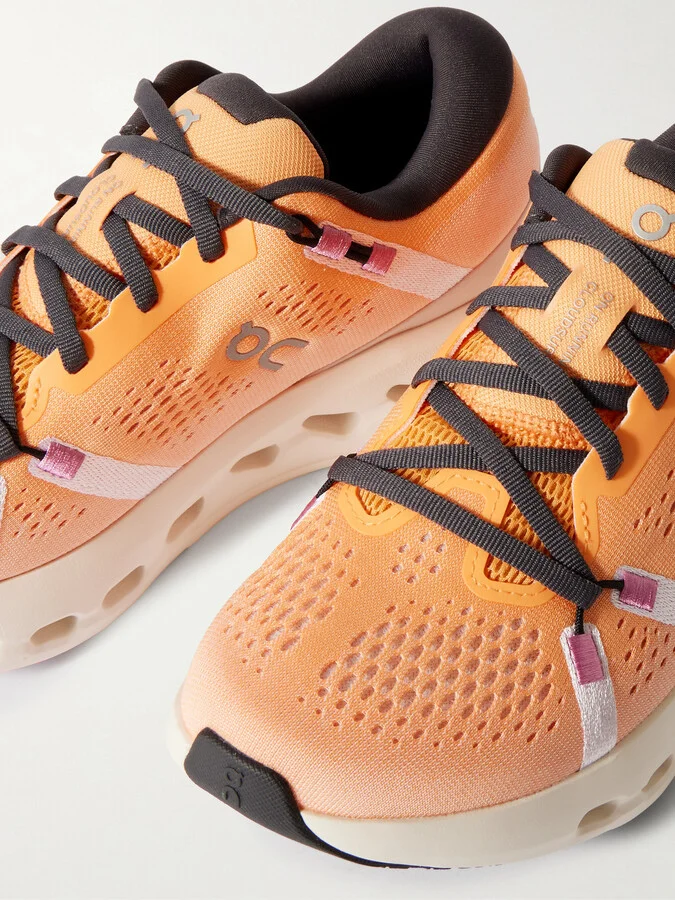 ON - Cloudsurfer 2 Rubber-trimmed Mesh Sneakers - Orange - Image 4