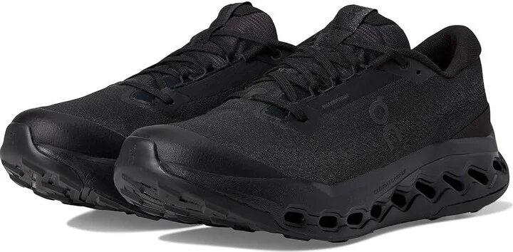 On Cloudsurfer Trail 2 Waterproof Men's Running Shoes Black/Black : 10.5 M, Synthetic