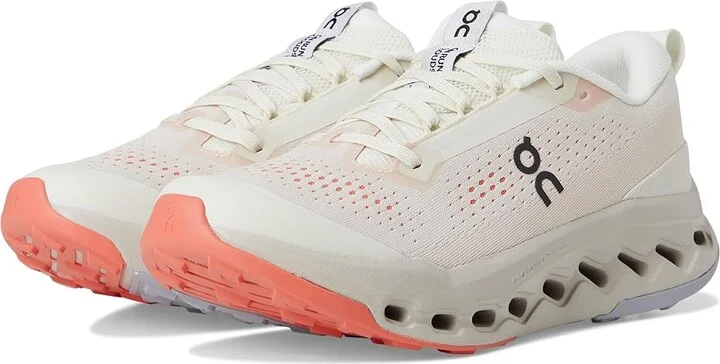 On Cloudsurfer Trail 2 Women's Running Shoes Ivory/Salmon : 10.5 M, Synthetic