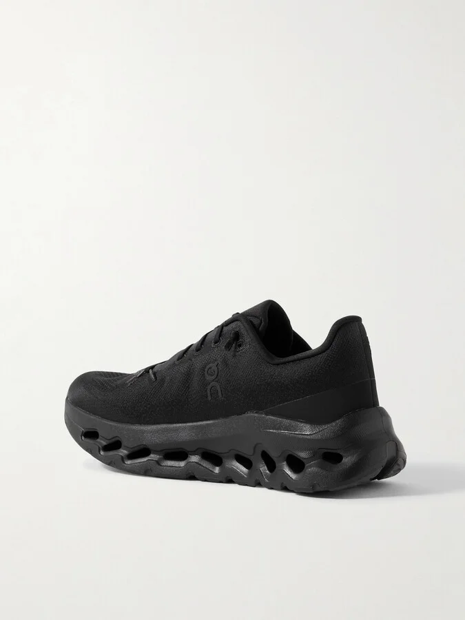 ON - Cloudtilt Stretch Recycled-knit Sneakers - Black - Image 3