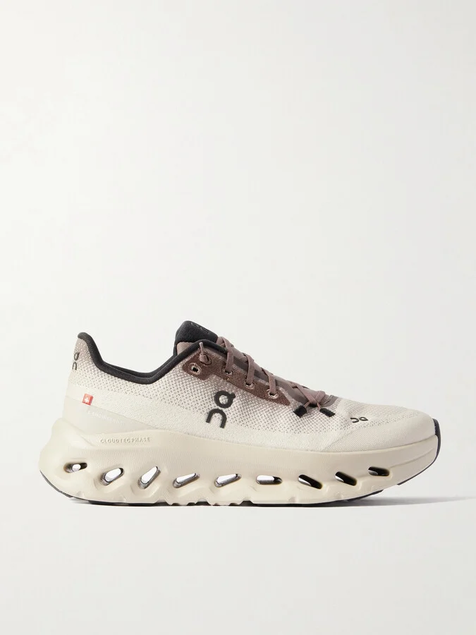 ON - Cloudtilt Stretch Recycled-knit Sneakers - Brown