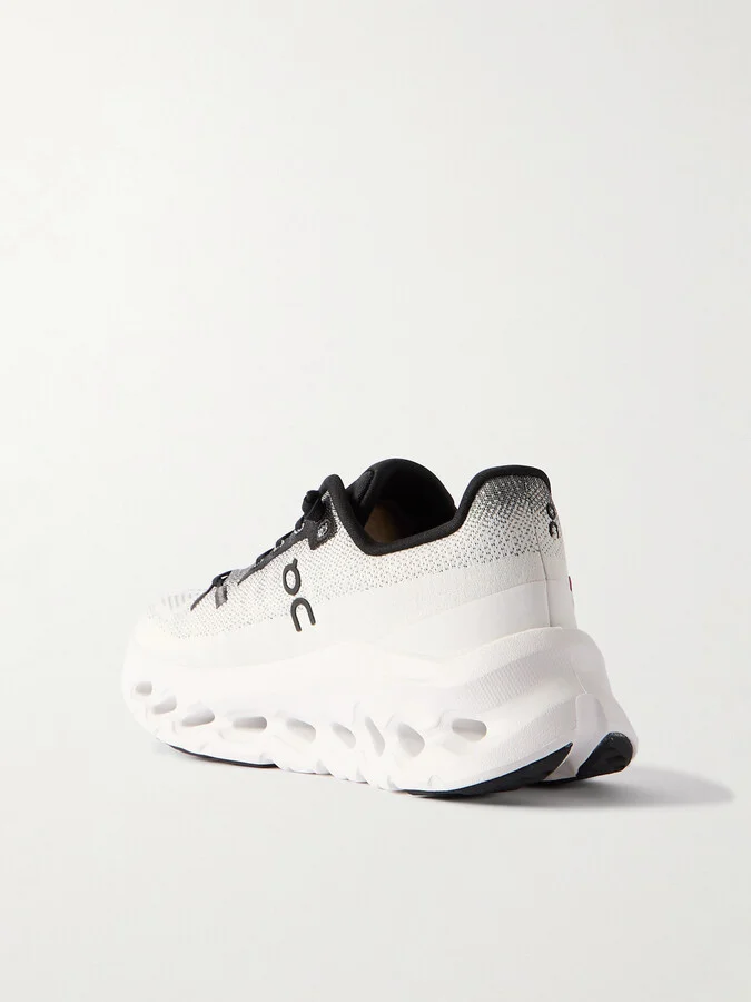 ON - Cloudtilt Stretch Recycled-knit Sneakers - White - Image 3