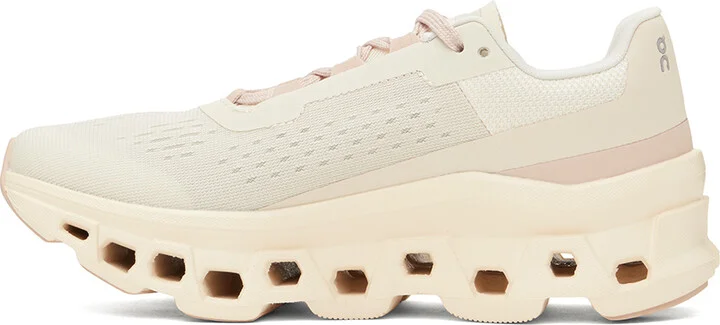 On Gray & Pink Cloudmonster Sneakers - Image 3