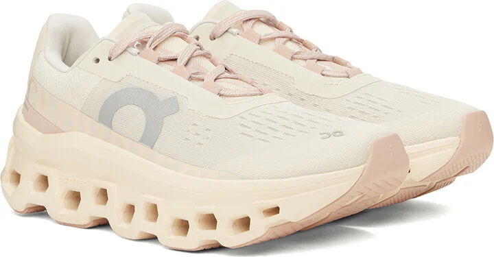 On Gray & Pink Cloudmonster Sneakers - Image 4
