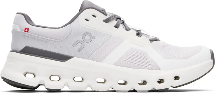 On Gray & White Cloudrunner 2 Sneakers