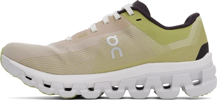 On Green & Beige Cloudflow 4 Sneakers - Image 3