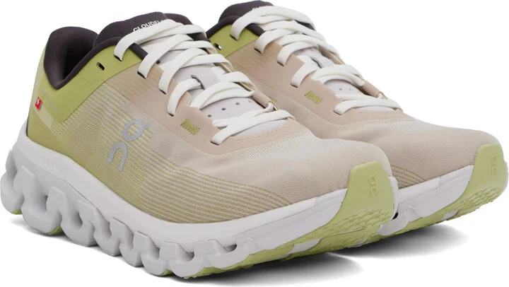 On Green & Beige Cloudflow 4 Sneakers - Image 4