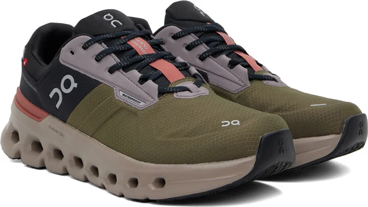 On Khaki & Black Cloudrunner 2 Waterproof Sneakers - Image 4